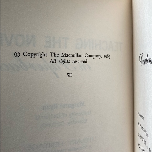 Teaching the Novel in Paperback by Margaret Ryan. 1963 Very Good Softcover - Picture 4 of 12